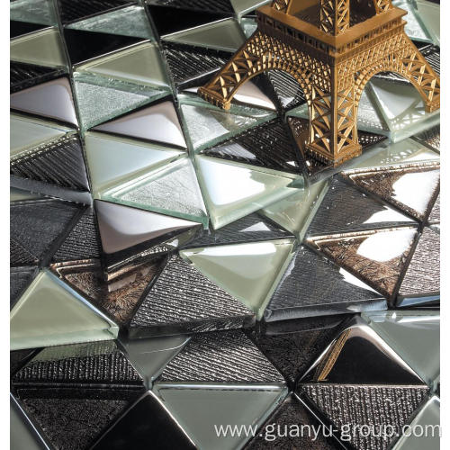 Color Mixed Artistic Crystal Glass Mosaic Tile